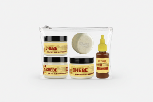 CHEBE Healthy Hair Growth Travel Kit featuring natural hair care products for hydration and strength