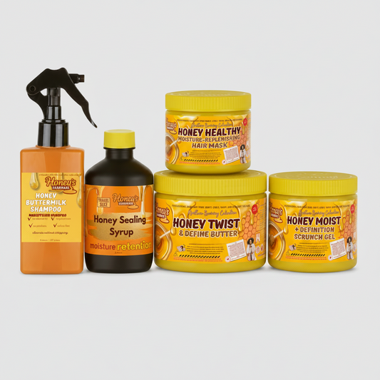 Honey Moisture Reviving Collection with natural honey and skincare products