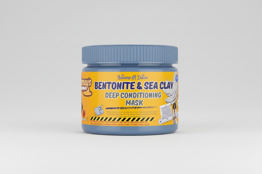 Bentonite and sea clay hair mask detoxifying and deep conditioning curls with natural minerals