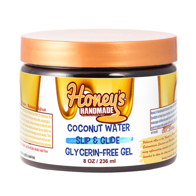 Coconut Water Slip & Glide  Glycerin-Free Gel | Honey's Handmade.