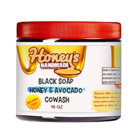 BLACK SOAP HONEY & AVOCADO COWASH 16 0Z | Honey's Handmade.