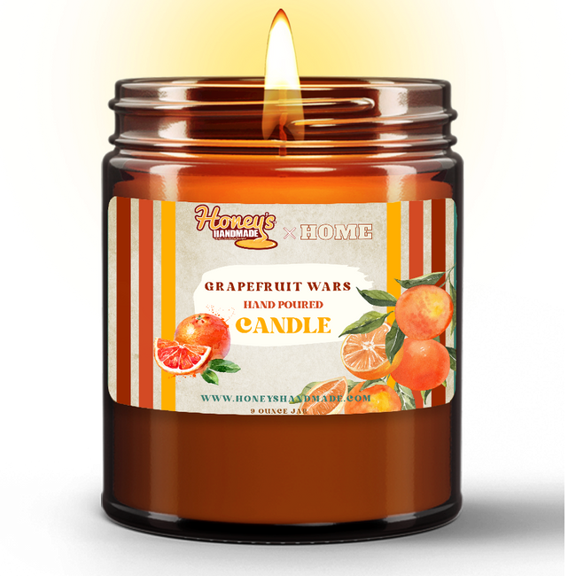 Grapefruit Wars Wax Candle - Honey's Handmade