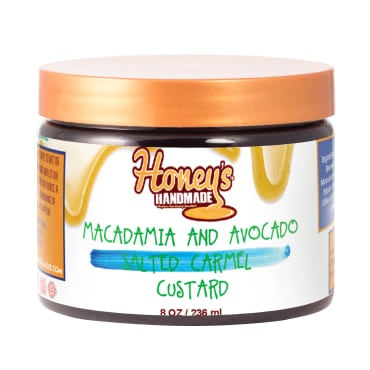 Macadamia & Avocado Salted Caramel Custard | Honey's Handmade.