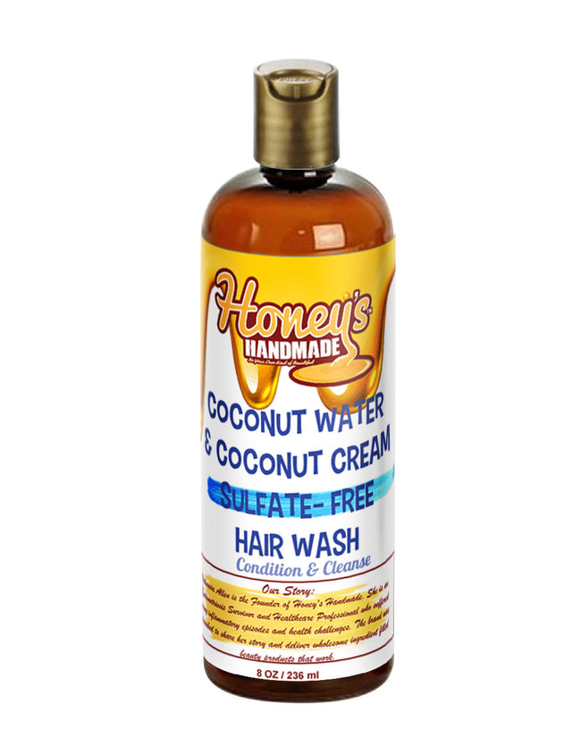 Coconut Water & Coconut Cream Sulfate-Free Hair Wash | Honey's Handmade.